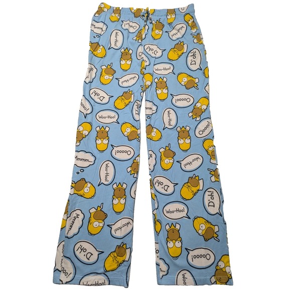 The Simpsons Other - The Simpsons Homer Meme‎ Blue Lounge Pajama Pants - Men XL EUC